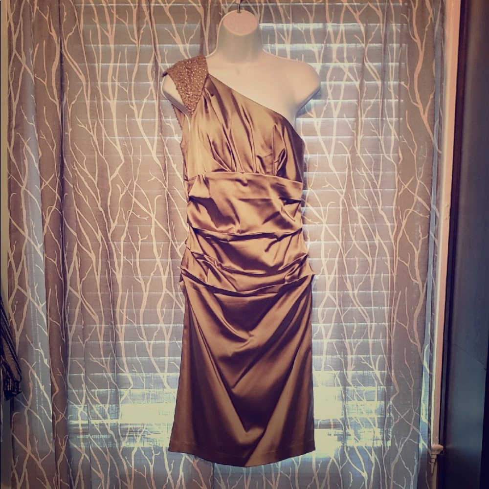 Taupe Gilli cocktail dress